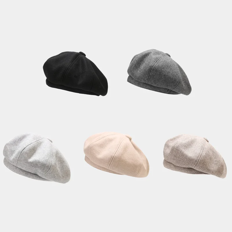 

Winter Vogue Beret Hat For Women Flat CaFemale Knitted Cashmere Wool Hat Cap Autumn Lady New Cashmere Women Caps Women Berets