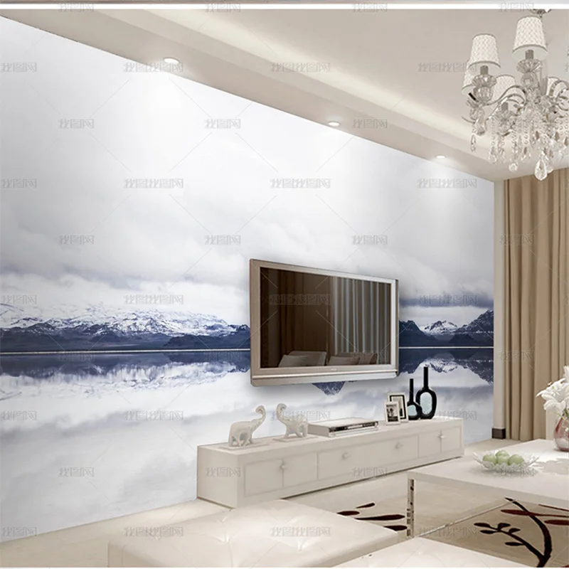 3D modern simple landscape natural scenery wallpaper living room TV background wall mural bedroom dining cloth | Обустройство дома