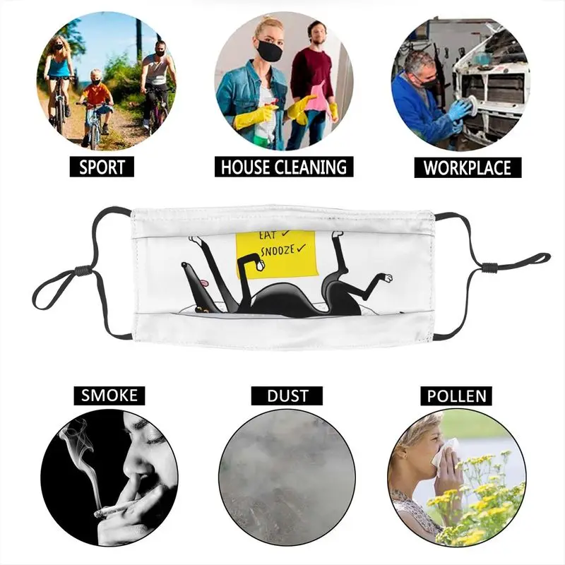

Greyhound Dog Reusable Unisex Adult Face Mask Animal Pet Anti Haze Dust Protection Cover Respirator Mouth Muffle