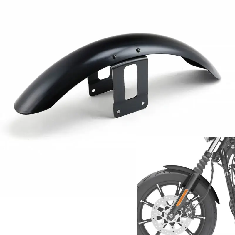 

Motorcycle Front Fender Mudguard For Harley Sportster XL1200 Low XL883L Iron Roadster XL883R Unpainted/Gloss Black/Black