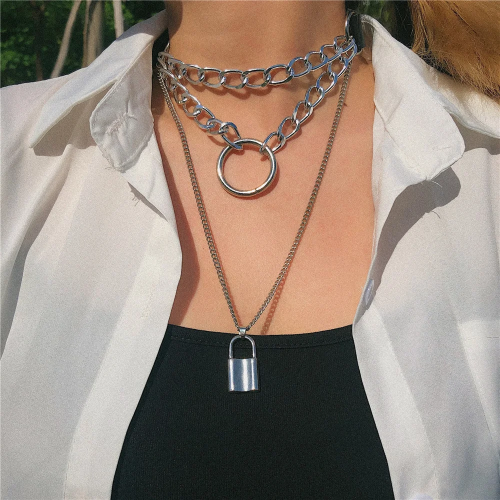 Красочный женский и мужской кожаный ошейник в стиле панк|Цепочки| |