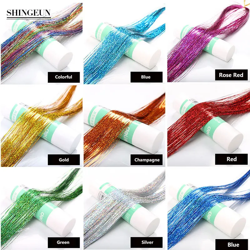 Nissi цветной блеск для волос блестящие цвета яркие золота и серебра|Заколки