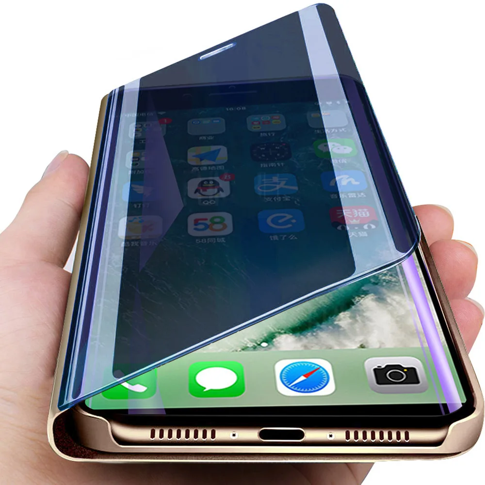 Умный зеркальный чехол для samsung note 10 plus galaxy s10 s9 s8 s10e 9 8 s7 s6 edge fundas | Мобильные