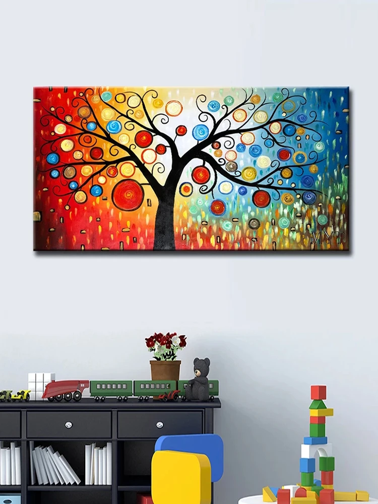 Ручная работа настенная абстрактная картина дерево украшение на стену живопись
