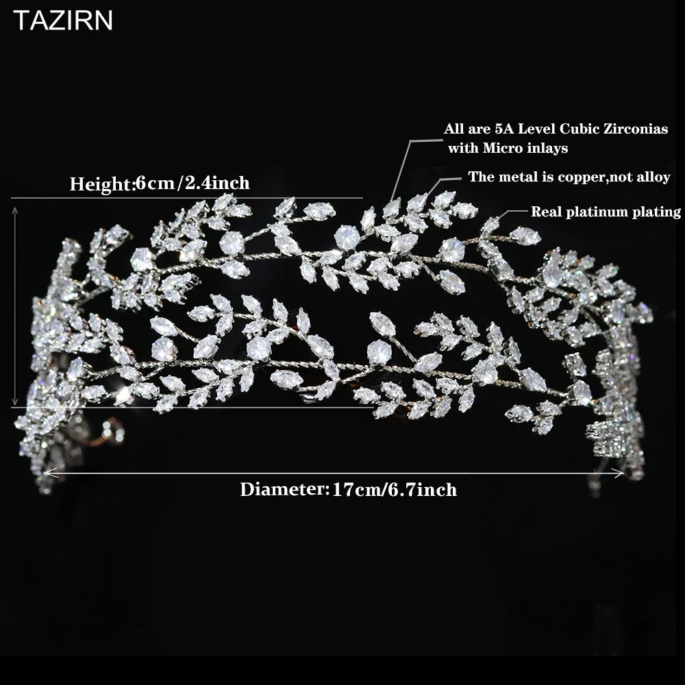 Тиары женские с фианитом головные уборы для невесты коронами свадебные