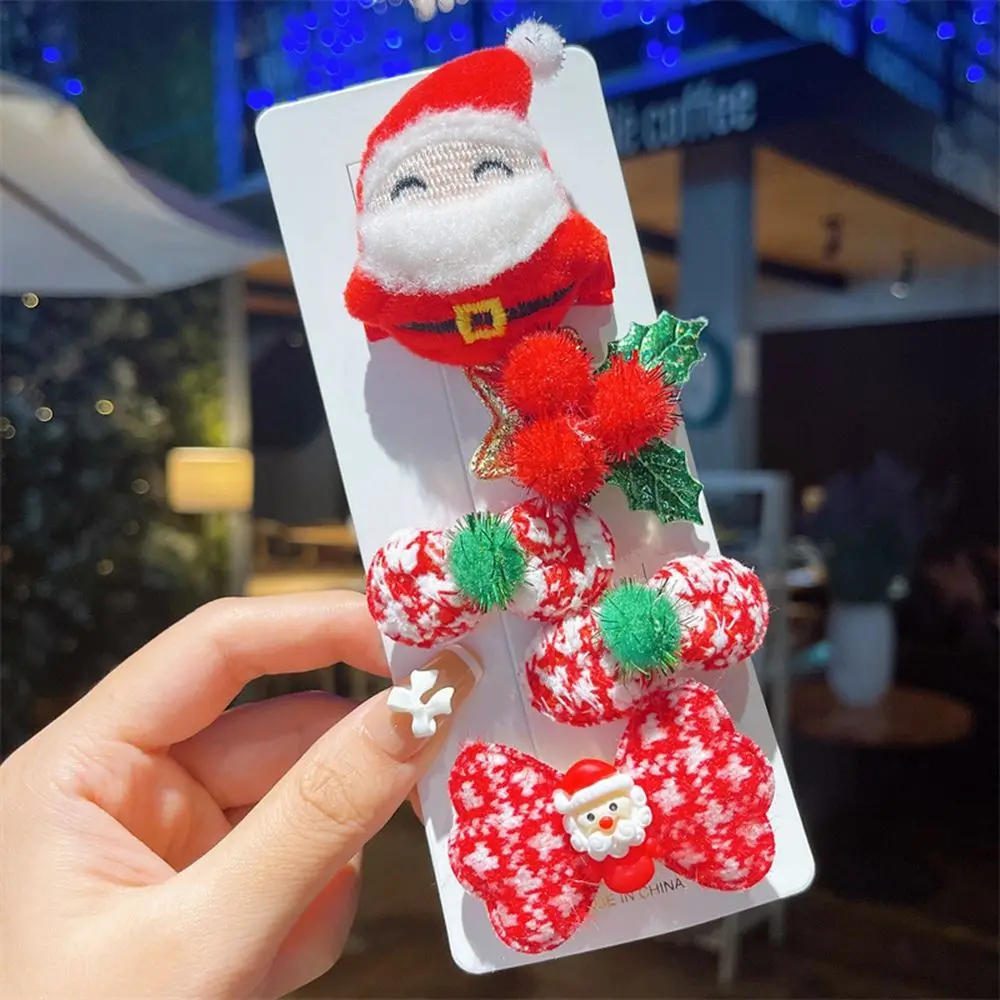 

Бант из сплава Снежинка ткань Санта-Клаус в Корейском стиле резинка рождественские аксессуары головной убор