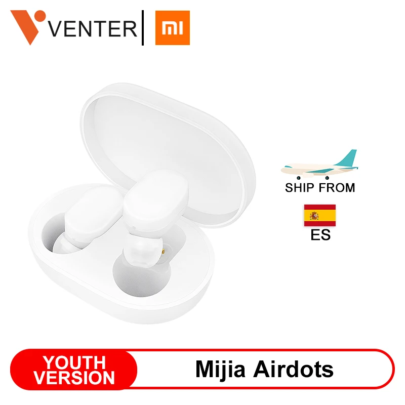 Xiaomi Mijia Airdots TWS Bluetooth Наушники Молодежная версия стерео бас BT 5.0 с микрофоном Handsfree AI