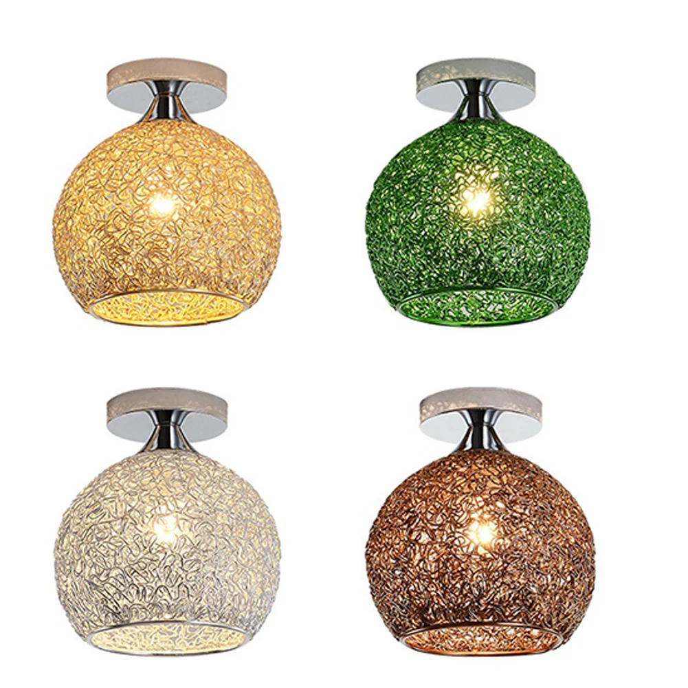 LED Ceiling Lights For Corridor Living Room Modern Aluminum Unique Weaving Process Pattern Lampshade Home Decor Lamp | Лампы и