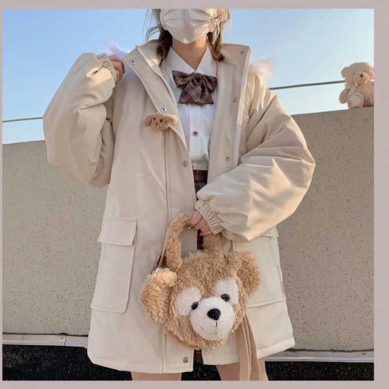 2023 Winter Cotton Padded Jacket Women Loose Fashion Korean Style Lovely Sweet Girl Femme Warm Lolita JK Parka Coat Y2k Tops