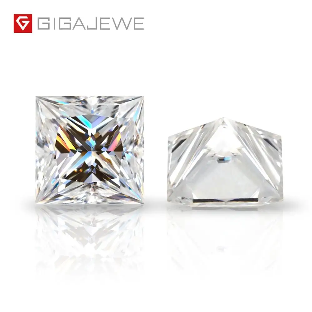 GIGAJEWE D топ цвет 0,5-6.0ct принцесса огранка Муассанит россыпью Алмазный тест прошел драгоценный камень для изготовления ювелирных изделий сертификат подарок