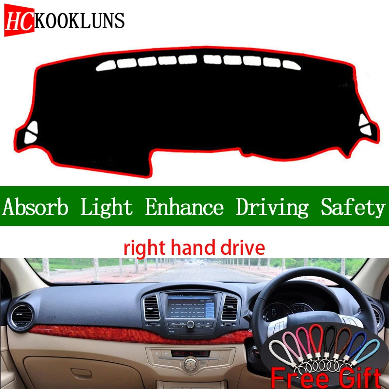 

For ROEWE 350 2010 2011 2012 2013 2014 2015 Right Hand Drive Dashboard Cover Car Stickers Dash Mat Interior Accessories