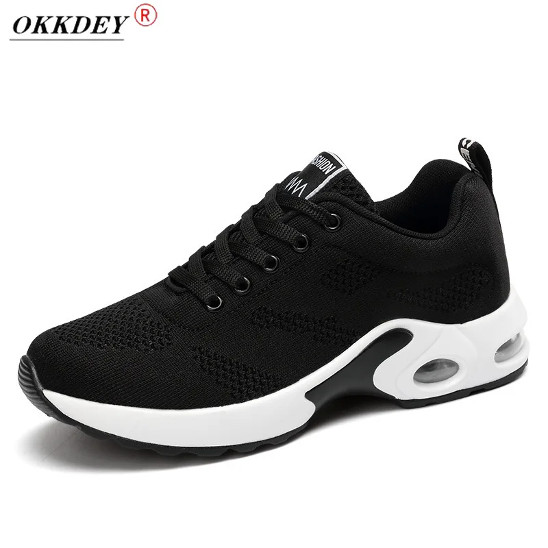 

OKKDEYWomen's platform 2020 new sneakers crystal buckle mesh designer sneakers platform sneakers vulcanized casual ladies shoes