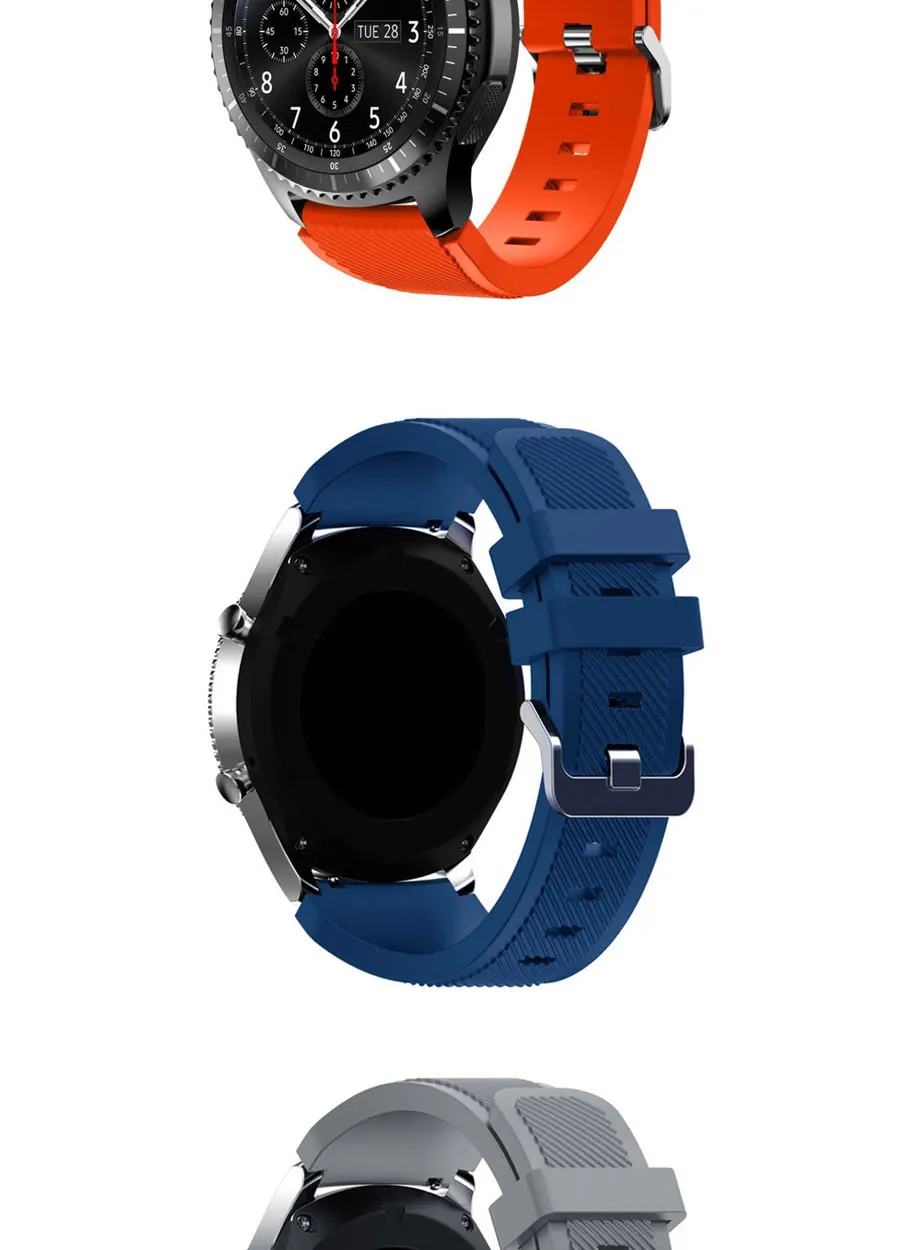 Ремешок для часов для samsung Galaxy Watch 46 мм силиконовый спортивный ремешок браслет 22 мм для Xiaomi Huami Amazfit 2/2S умные часы