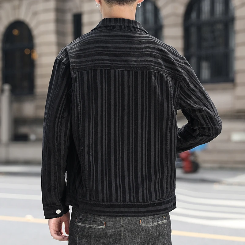 Весна-Осень 2022 мужская Тонкая Вельветовая куртка хлопковая Корейская