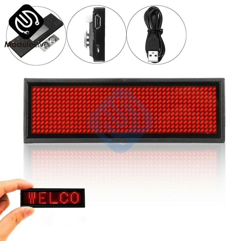 Программируемый перезаряжаемый светодиодный мини-цифровой дисплей 4 цвета | Дом
