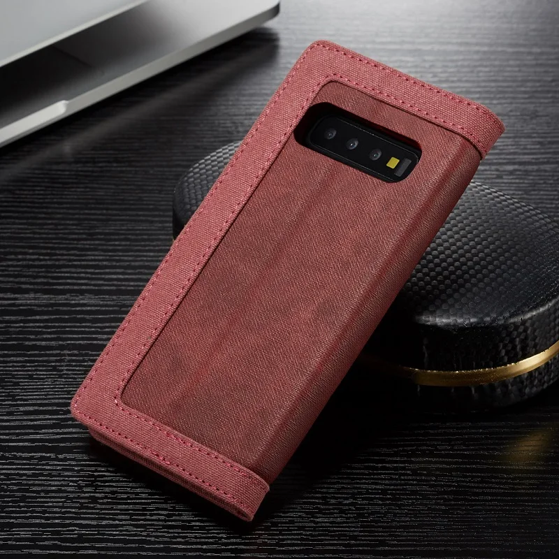 Чехол для samsung S10 e, магнитный джинсовый Винтажный чехол для телефона samsung Galaxy S10 Plus, откидной Чехол-кошелек, чехол для samsung S10e