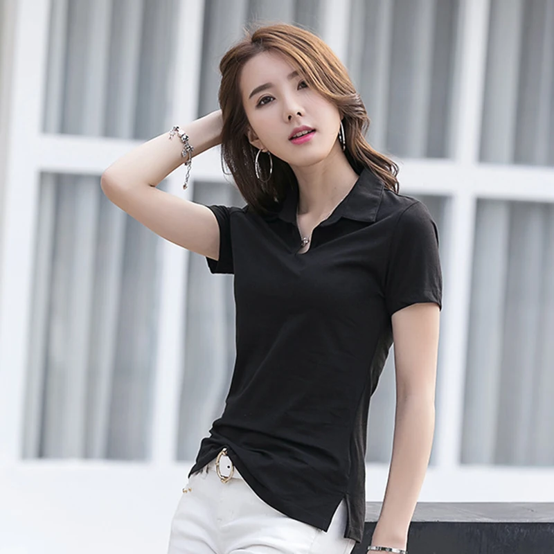 Женские рубашки поло 18 Цвета Женский Гольф офис хлопковая рубашка для женщин М до