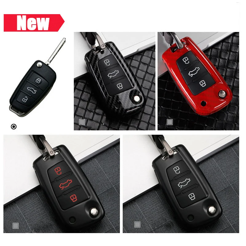 

Silica Gel+Zinc alloy Car Key Cover Protection Accessories Shell Covers Case For Audi TT A7 A4 A4L 8S B9 Q5 A6L A5 A8 Q3 Q7