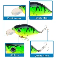 5pcslot mixed colors 5 5cm7g hard bait kit fishing lure set crank wobbler with treble hooks crankbaits fishing accessories