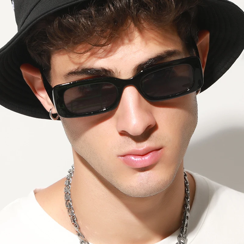 

Vintage New Trending Square ​Sunglasses Men American Style Small Frame Glasses Luxury Designer Womens Sunglasses Tourism Eyewear