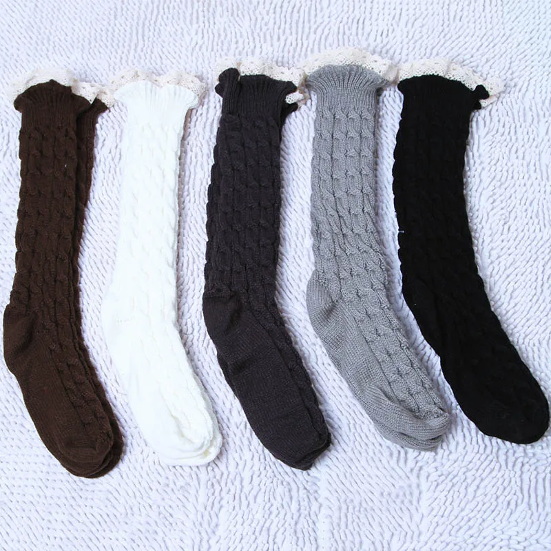 Зимние женские полые кружевные гетры подогреватель голеностопного сустава для