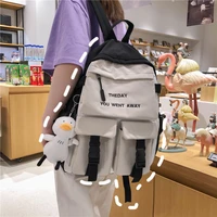 weysfor vogue college teenager laptop backpack for women multi pocket nylon backpack school bag for teenage shoulder travel bag