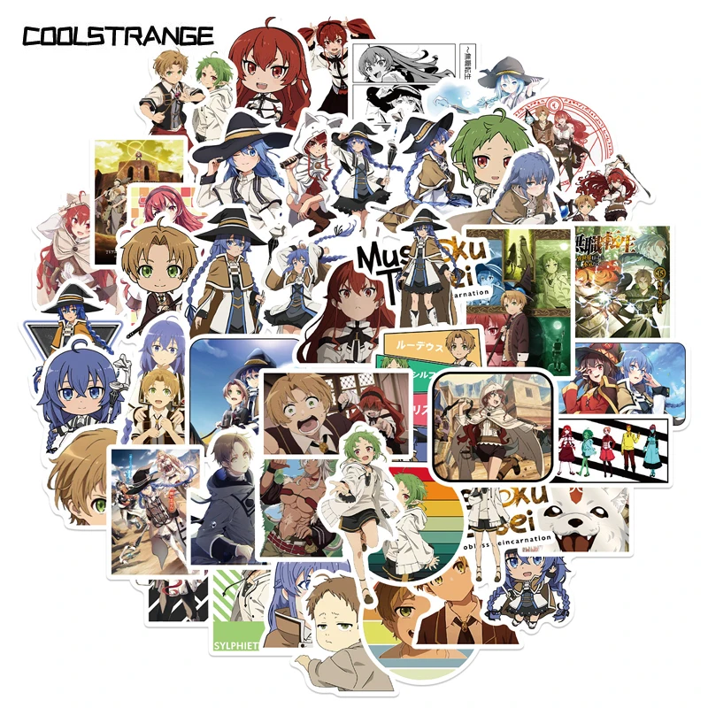 

10/30/50Pcs Anime Mushoku Tensei: Jobless Reincarnation Stickers For Luggage Skateboard Laptop Car Mac DIY Anime Waterproof Toys