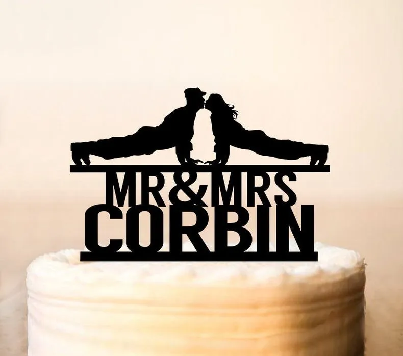 Военный Топпер для свадебного торта жениха и невесты топпер офицера форма