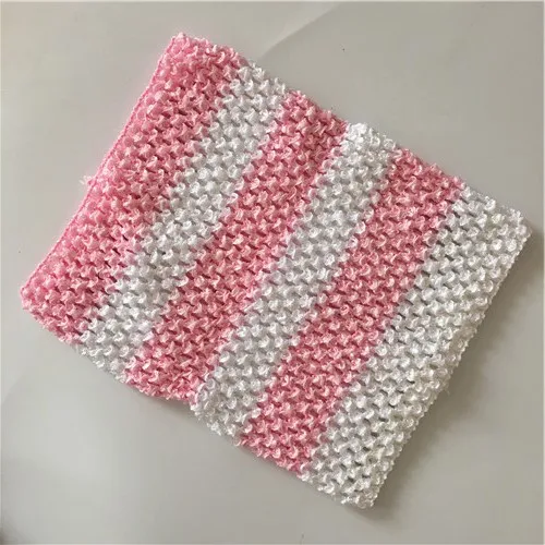 Pink white 1 шт., 20x23 см, вязаные крючком топы, сделай сам, фатиновая катушка, вязаная эластичная ткань, вязаная крючком на груди, пачка, подарки, повязки на голову, юбка, Швейные аксессуары - Цвет: Pink white