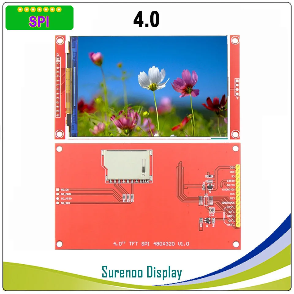 4 0 "дюймовый 480*320 MCU SPI последовательный TFT ЖК-модуль дисплей экран с сенсорной