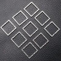 30pcslot silver plated square charm metal pendants necklaces bracelets diy charms for jewelry making accessories 1818mm p416