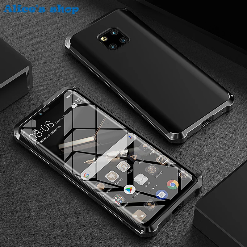 Жесткий чехол для Huawei Mate 20/ Pro/ X из алюминия и гибрида поликарбоната с полной