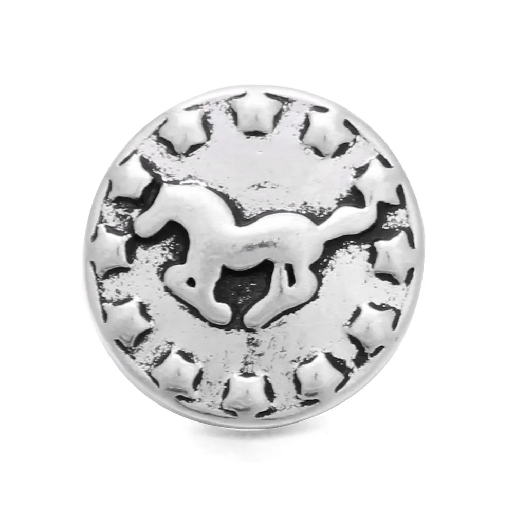 10 шт./лот модная металлическая лошадь 12 мм защелкивающиеся кнопки ювелирные