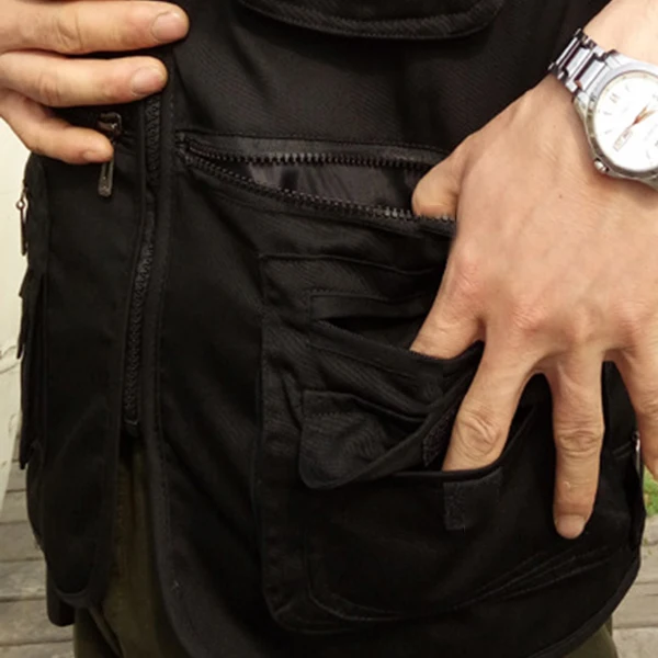 

Men's Fishing Vest with Multi-Pocket Zip for Photography / Hunting / Travel Outdoor Sport - Black, XL