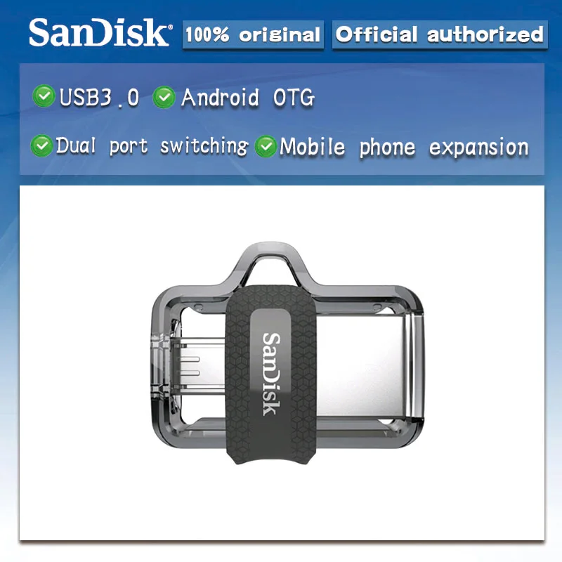 Sandisk 128GB sdd3 Экстремальный USB3.0 двойной OTG USB флеш накопитель высокоскоростной 150 м/с