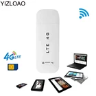 Wi-Fi-роутер YIZLOAO, 4G, 100 Мбитс, USB-модем, широкополосная Мобильная точка доступа, LTE, 3G4G, ключ разблокировки, со слотом для SIM-карты, картой даты