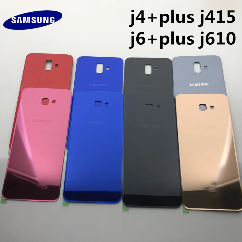 Задняя крышка батарейного отсека Samsung Galaxy J4 + J415 J6 Plus 2018 J610 замена заднего корпуса