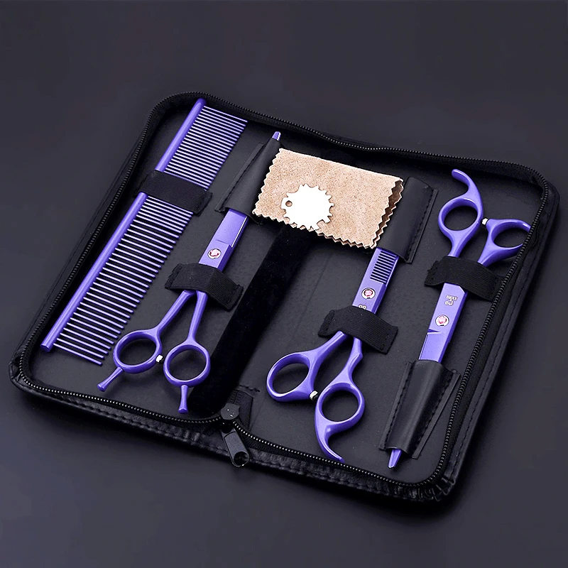 Профессиональные ножницы для собак Уход за животными 6 &quotпрямые + 6&quot изогнутые