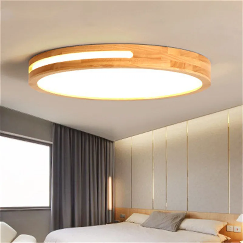 Бревенчатая потолочная лампа простая современная маленькая квартира освещение