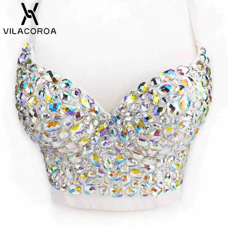 Женский укороченный топ без рукавов с открытой спиной и блестками|Топы| |