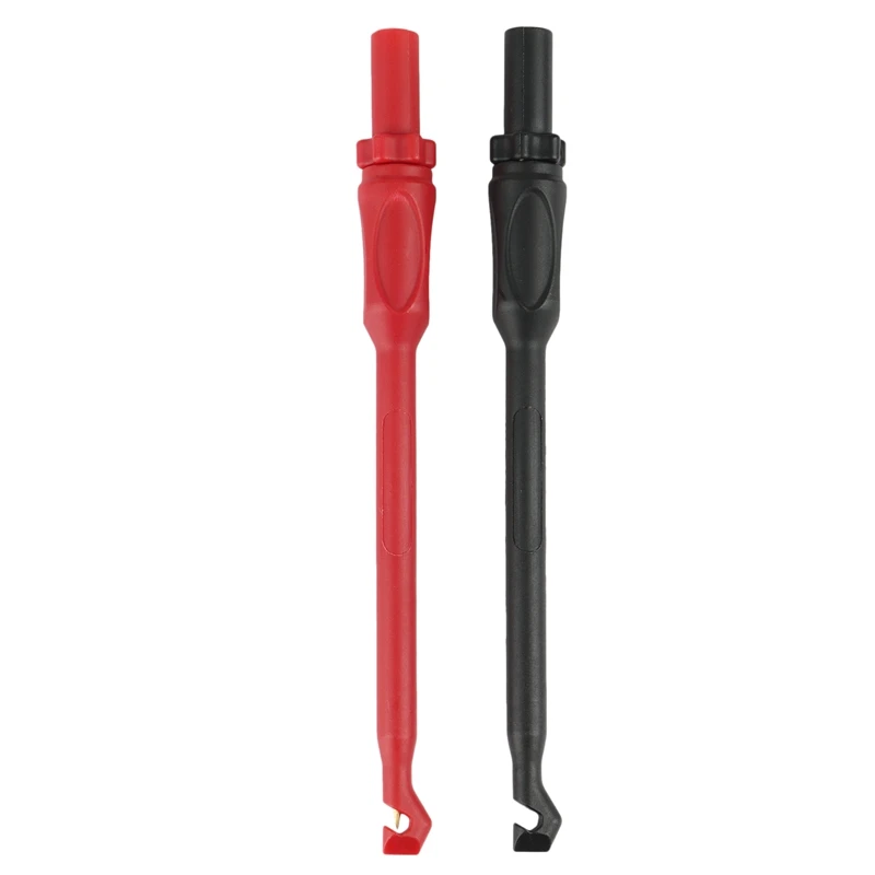 

2PCS Safety Non-Destructive Wire-Piercing Probes With 4Mm Jack Puncture Probe Multimeter Test Hook Tool