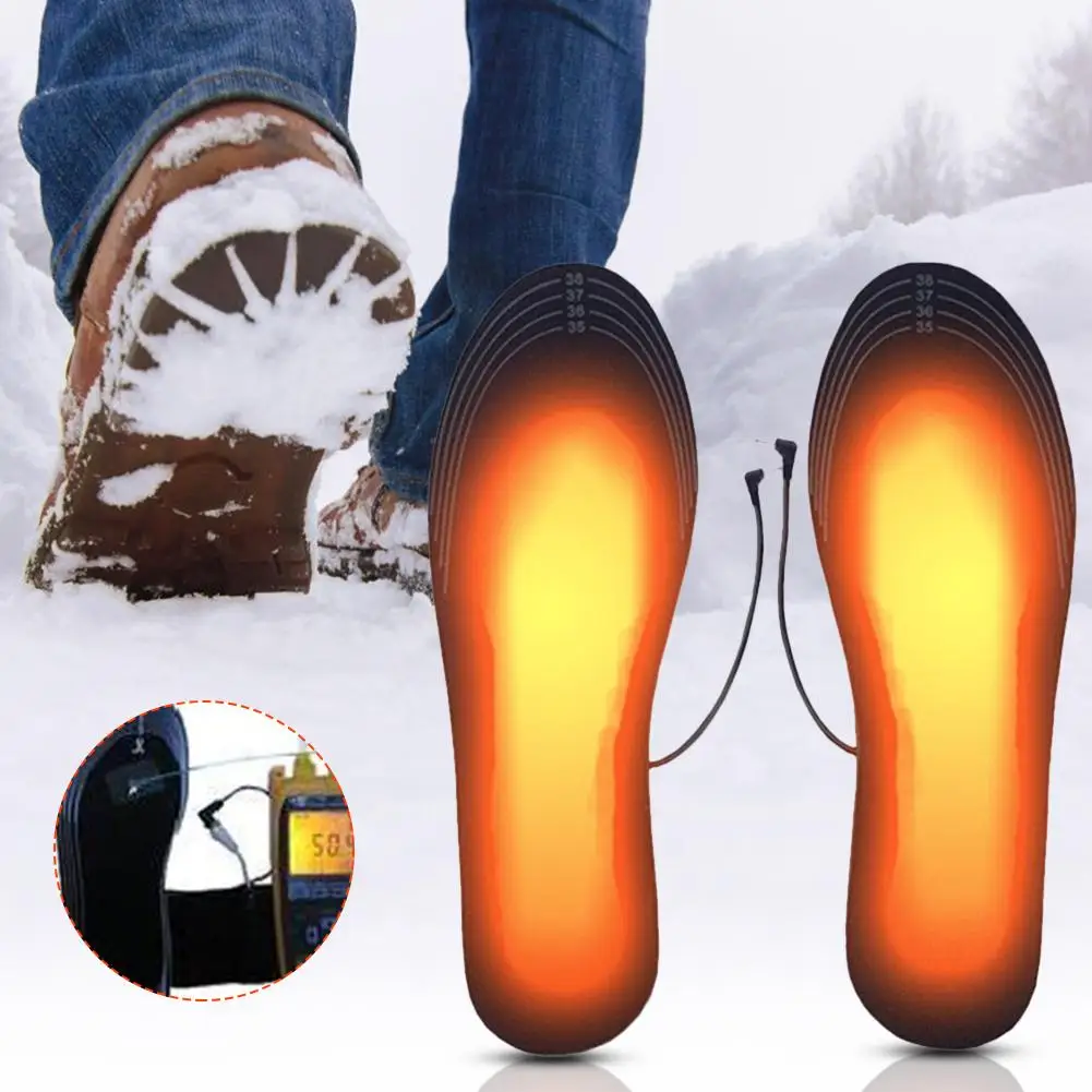 Hot Unisex Winter Warmer Foot USB Charging Electric Heated Insoles For Shoes Heating Insole Boots Rechargeable Heater Pads Soles | Спорт и