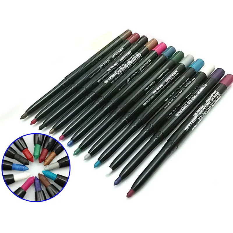 Лидер продаж 12 шт./компл. разноцветные макияж, подводка для глаз карандаш для глаз тени для бровей Красота набор письменных принадлежностей Водонепроницаемый косметика инструменты для макияжа глаз