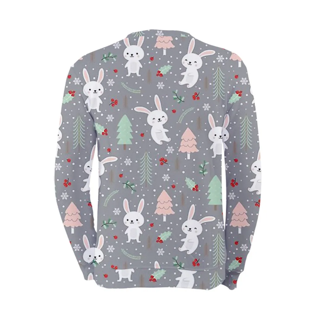 

Winter Women Hoodie Sweatshirt Christmas Print Hoodies Women Warm Aesthetic O-neck Top Men/Kids