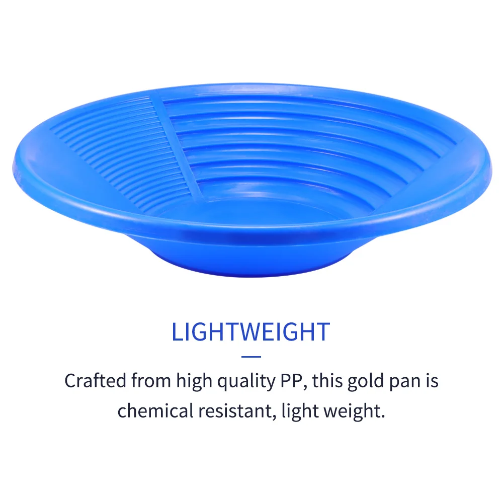

Plastic Gold Pan Basin Nugget Mining Pan Dredging Prospecting Outdoor River Tool Wash Gold Panning Outdoor Equipment