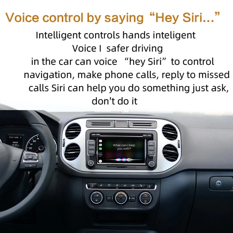 

Sinairyu Wireless Apple Carplay For Volkswagen Tiguan 2015-2019 Upgraded Android Auto Mirror Wifi iOS13 Car Play Support Camera