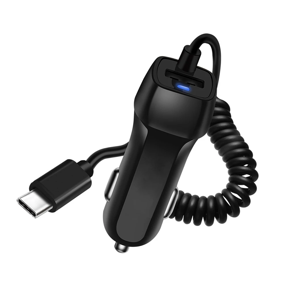 Универсальное автомобильное зарядное устройство с кабелем USB мобильный телефон