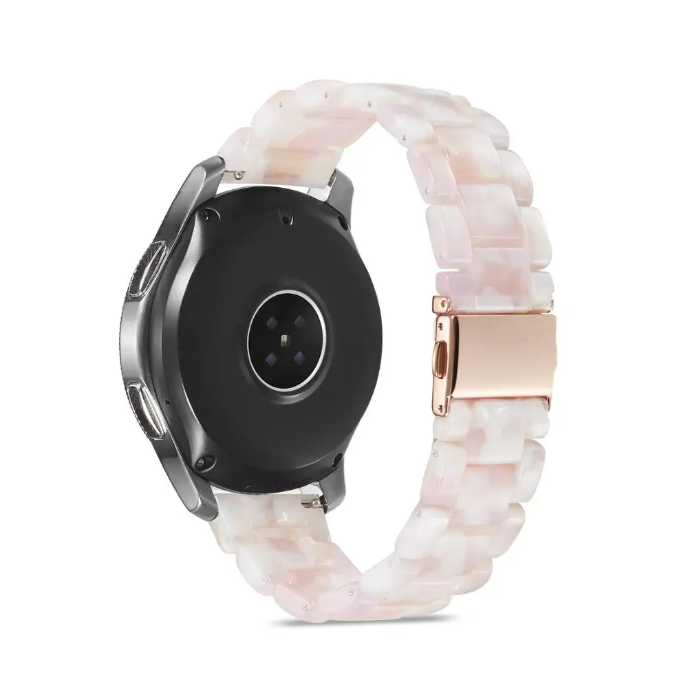 pink white 20 мм 22 мм ремешок для часов из смолы для samsung galaxy gear s3 ремешок из нержавеющей стали Пряжка galaxy 46 мм huawei gt ремешок для часов - Цвет ремешка: pink white