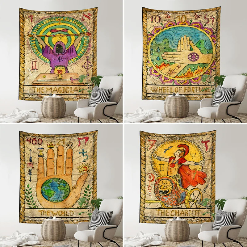 

Tarot Card Tapestry Hippie Witchcraft Supplies Astrology Psychedelic Wall Cloth Wall Hangings Bohemian Decor Dorm Decor Custom