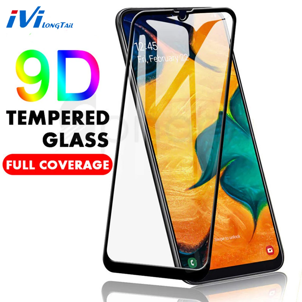 IviLongTail 9D закаленное Стекло пленка для samsung Galaxy M10 M20 M30 M40 A10 A20 A30 A40 A50 A60 A70 A80 A90 Полный Защитная крышка